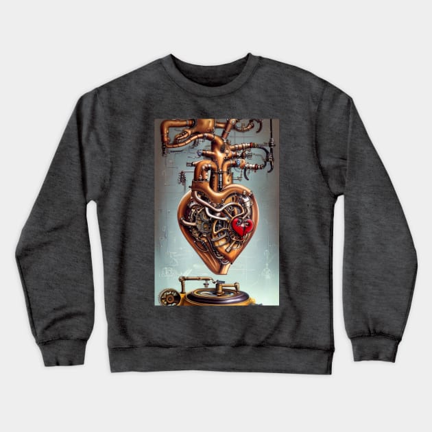 Steampunk mechanical heart Crewneck Sweatshirt by Dendros-Studio